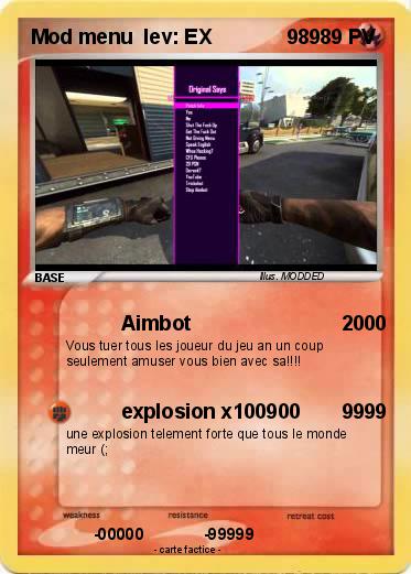 Pokemon Mod menu  lev: EX