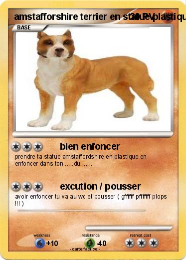 Pokemon amstafforshire terrier en statue plastique