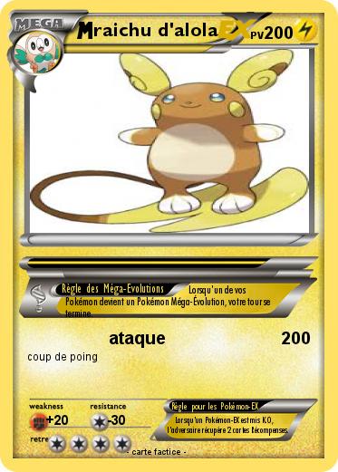 Pokemon raichu d'alola