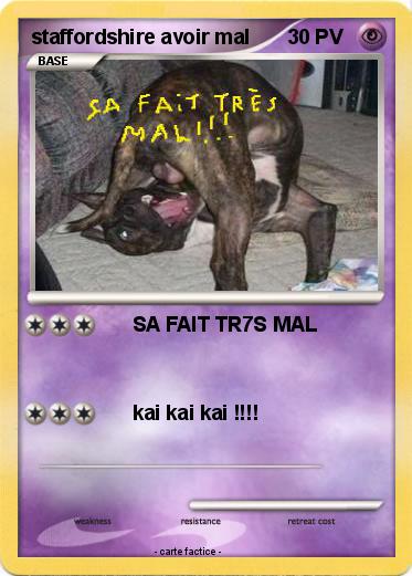 Pokemon staffordshire avoir mal