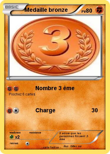 Pokemon Medaille bronze