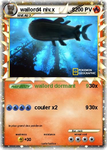 Pokemon wailord4 niv.x            8