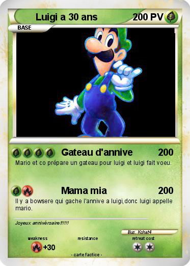 Pokemon Luigi a 30 ans