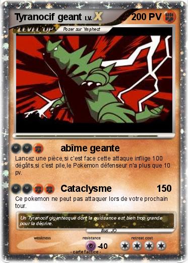 Pokemon Tyranocif geant