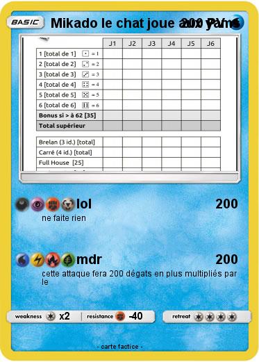 Pokemon Mikado le chat joue aux yams