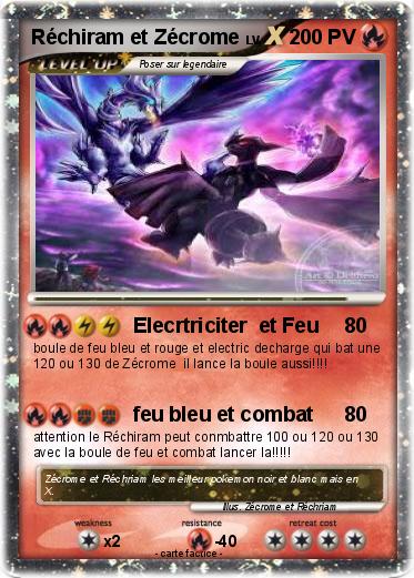 Pokemon Réchiram et Zécrome