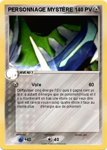 Pokemon PERSONNAGE MYSTÈRE