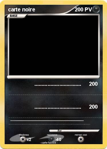 Pokemon carte noire