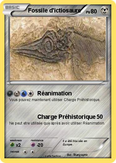 Pokemon Fossile d'ictiosaure