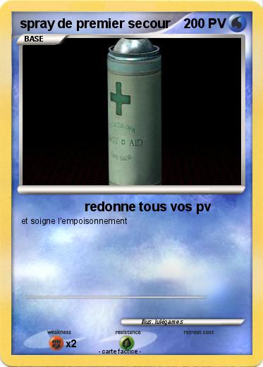 Pokemon spray de premier secour