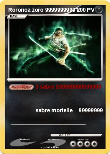 Pokemon Roronoa zoro 99999999991