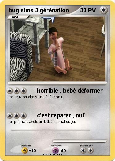 Pokemon bug sims 3 gérénation