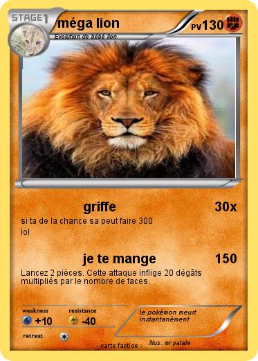 Pokemon méga lion