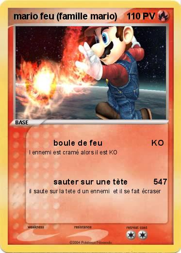 Pokemon mario feu (famille mario)