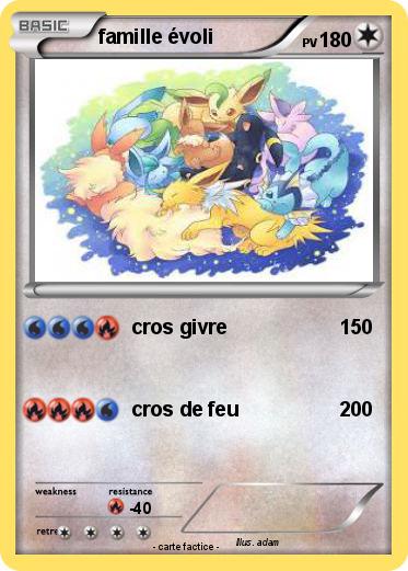 Pokemon famille évoli