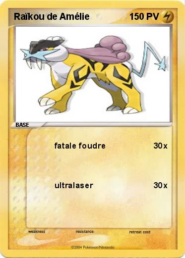 Pokemon Raïkou de Amélie