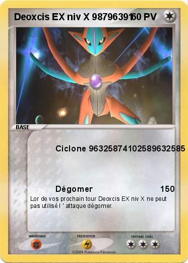 Pokemon Deoxcis EX niv X 98796391