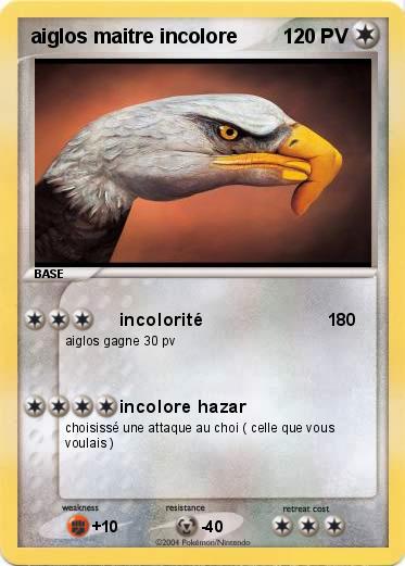 Pokemon aiglos maitre incolore