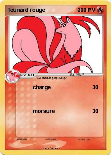 Pokemon feunard rouge