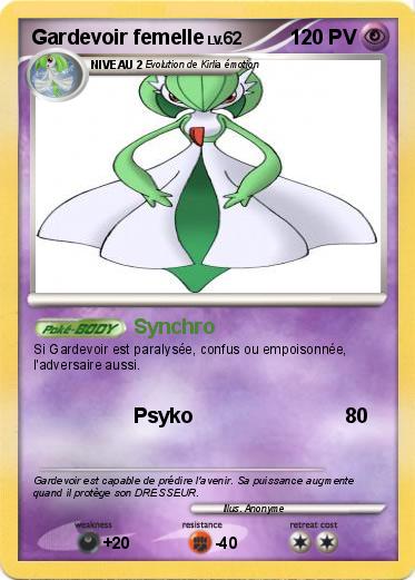 Pokemon Gardevoir femelle