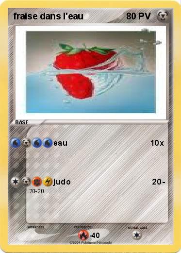 Pokemon fraise dans l'eau
