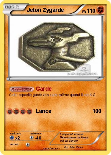 Pokemon Jeton Zygarde