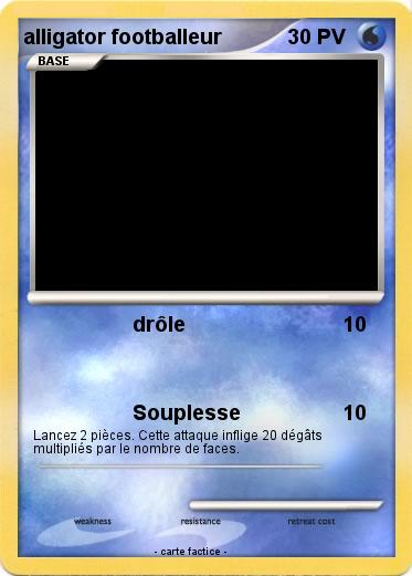 Pokemon alligator footballeur
