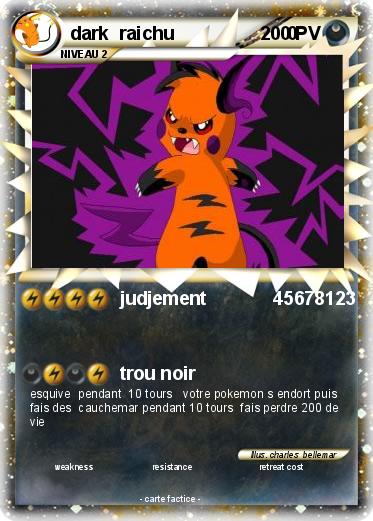 Pokemon dark  raichu                      0