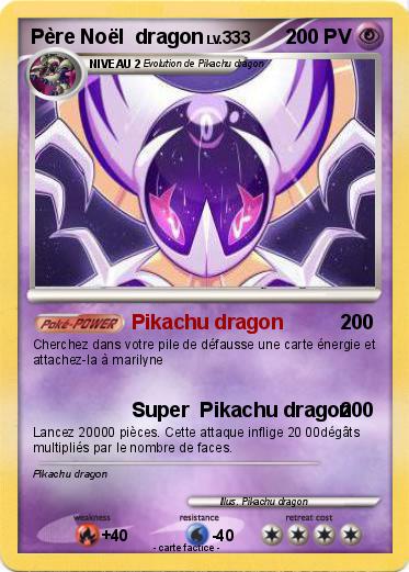 Pokemon Père Noël  dragon
