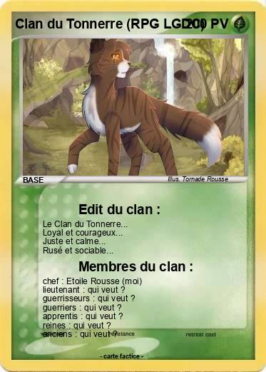 Pokemon Clan du Tonnerre (RPG LGDC)