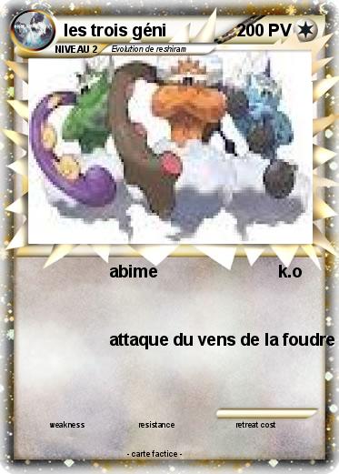 Pokemon les trois géni