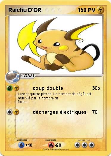Pokemon Raichu D'OR