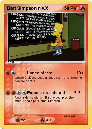 Pokemon Bart Simpson niv.X