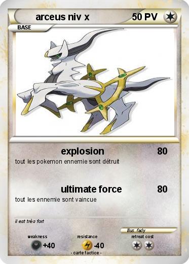 Pokemon arceus niv x