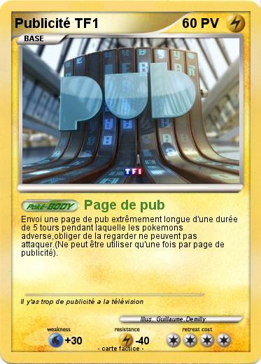 Pokemon Publicité TF1