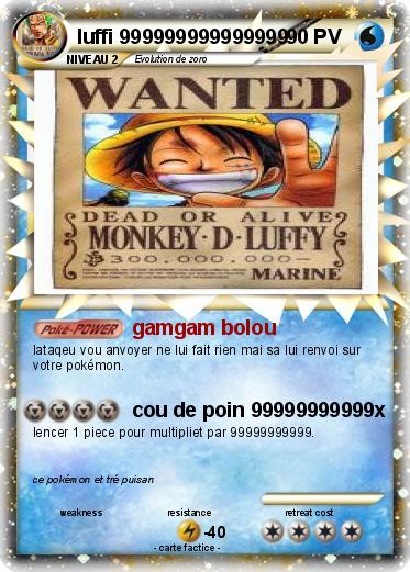Pokemon luffi 999999999999999