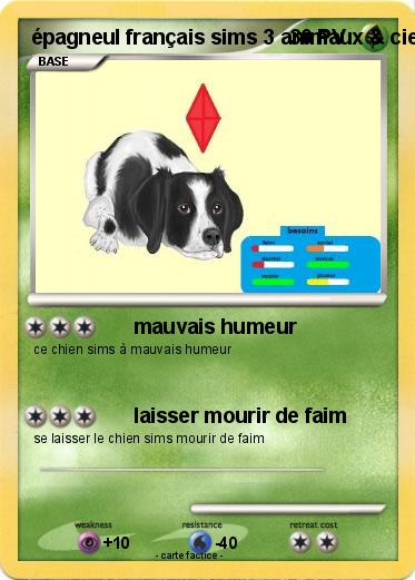 Pokemon épagneul français sims 3 animaux & cie