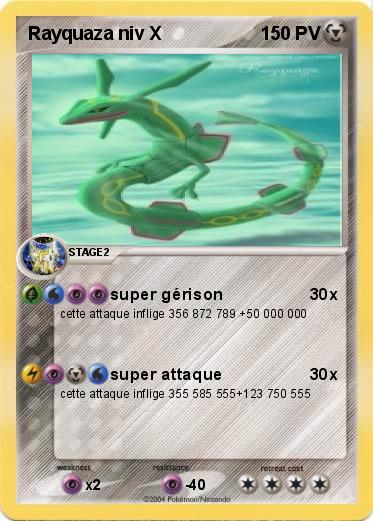 Pokemon Rayquaza niv X
