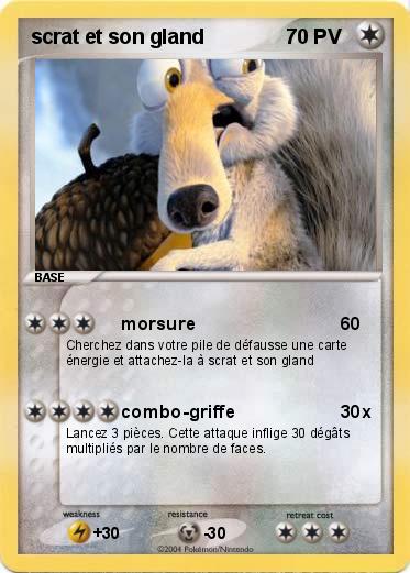Pokemon scrat et son gland