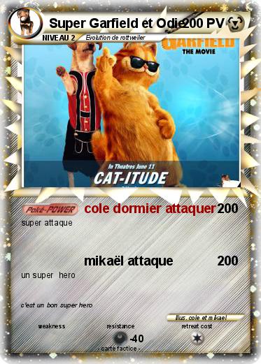 Pokemon Super Garfield et Odie