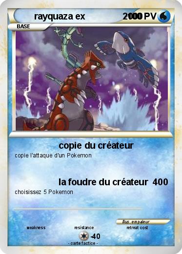 Pokemon rayquaza ex               2000