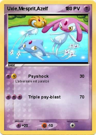 Pokemon Uxie,Mesprit,Azelf             1