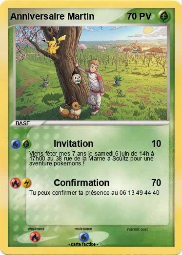 Pokemon Anniversaire Martin