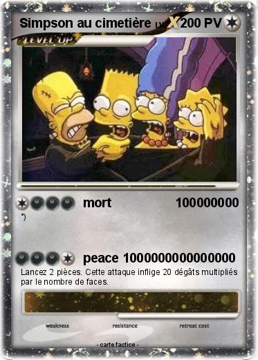 Pokemon Simpson au cimetière