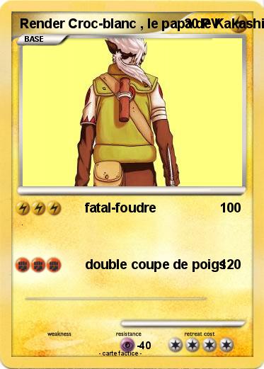 Pokemon Render Croc-blanc , le papa de Kakashi