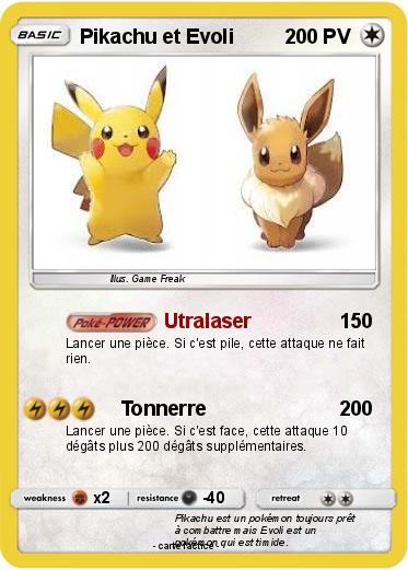 Pokemon Pikachu et Evoli