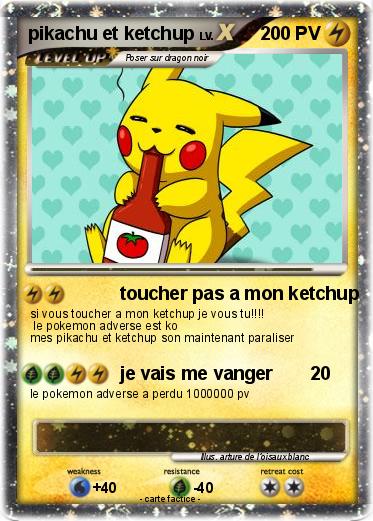 Pokemon pikachu et ketchup