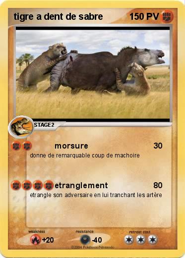 Pokemon tigre a dent de sabre