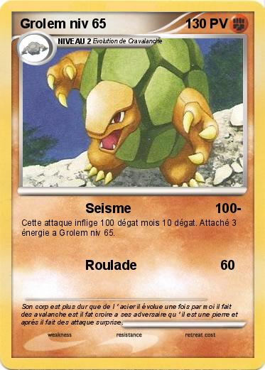 Pokemon Grolem niv 65