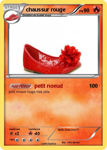 Pokemon chaussur rouge